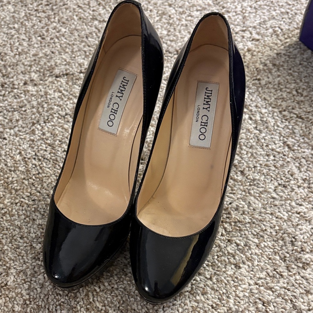 Jimmy Choo Glossy Black Heels